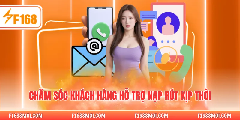 Chăm sóc khách hàng hỗ trợ nạp rút kịp thời